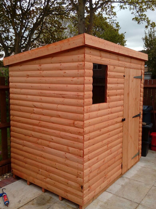 Log Lap Pent Shed