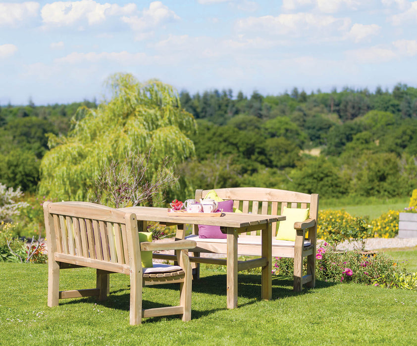Emily Table and 2 Bench Set