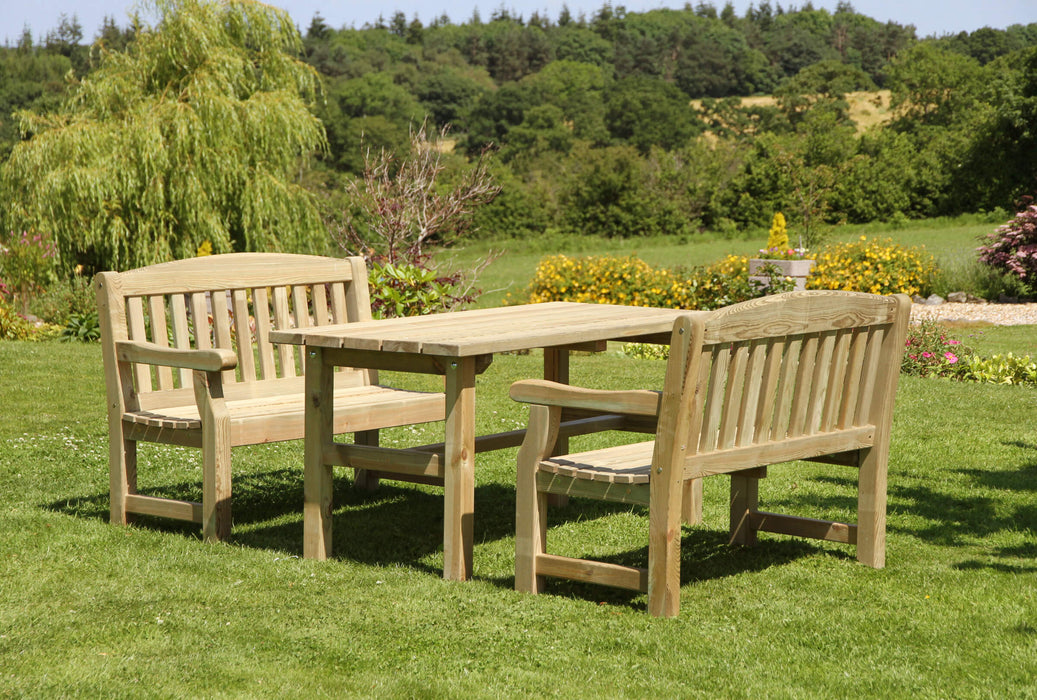 Emily Table and 2 Bench Set