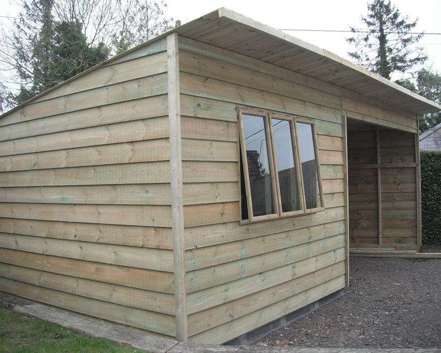 Garage With Pent Roof