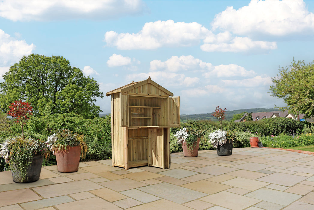 Garden Bar & 2 Stool Set
